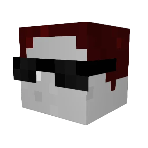 Tscheggimon Minecraft avatar head, 3D render