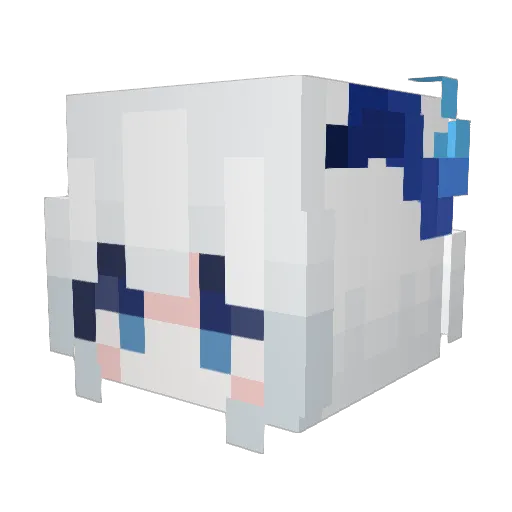 Tschelinaa Minecraft avatar head, 3D render