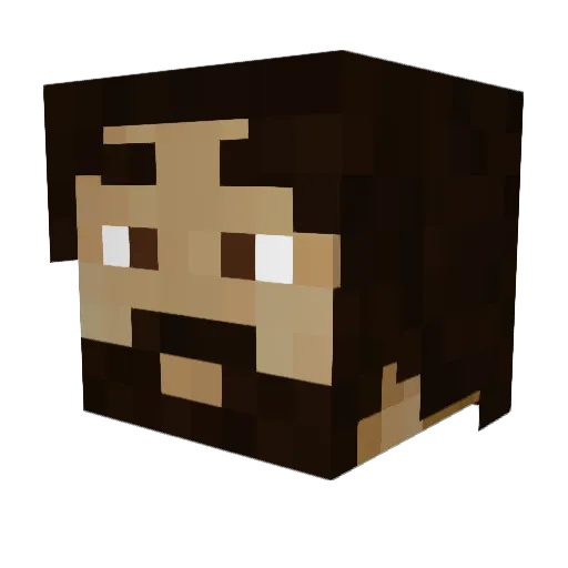 Tschiizes Minecraft avatar head, 3D render
