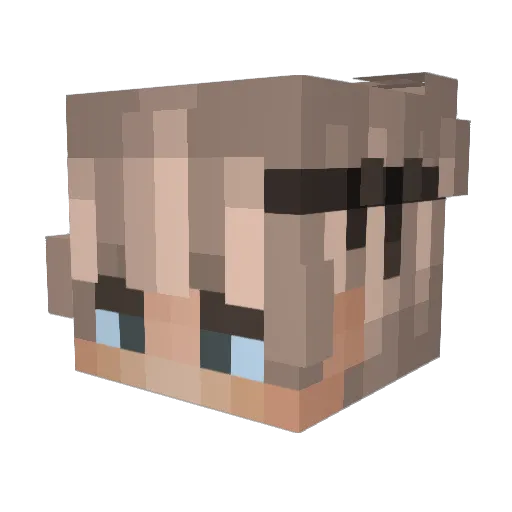 Tschonesen Minecraft avatar head, 3D render