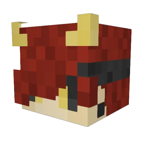 TschornajaAkula Minecraft avatar head, 3D render
