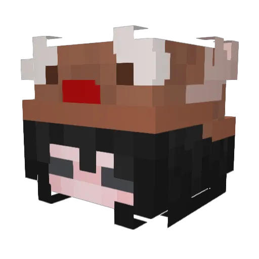 TschupaChup Minecraft avatar head, 3D render