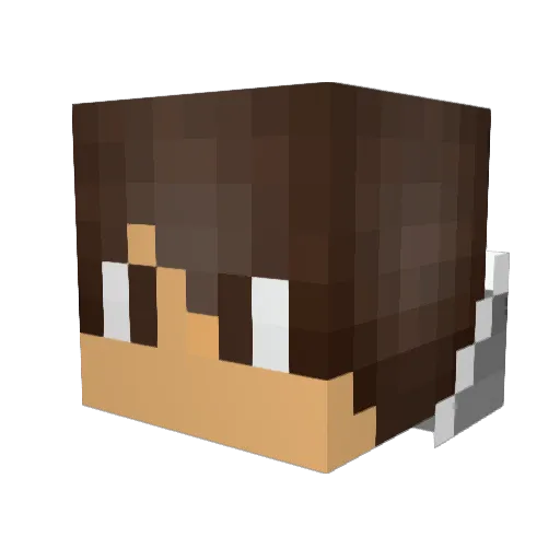 Tsenga Minecraft avatar head, 3D render