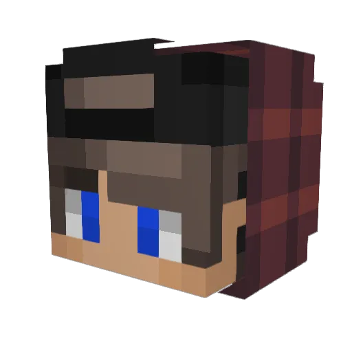 TsepakG Minecraft avatar head, 3D render