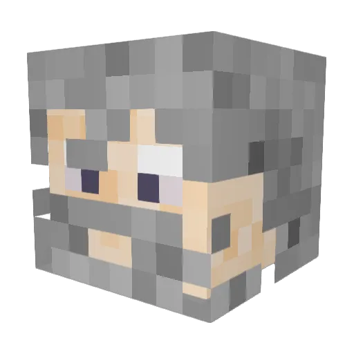 Tshare Minecraft avatar head, 3D render