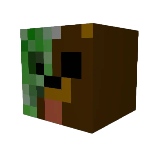 TsimmN3 Minecraft avatar head, 3D render