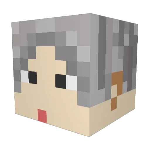 TsingBy Minecraft avatar head, 3D render