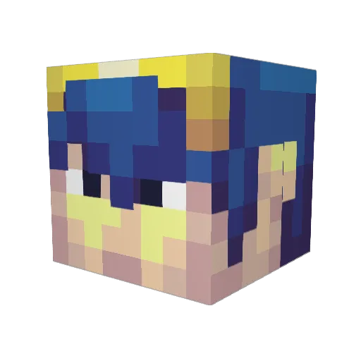 Tsipo Minecraft avatar head, 3D render