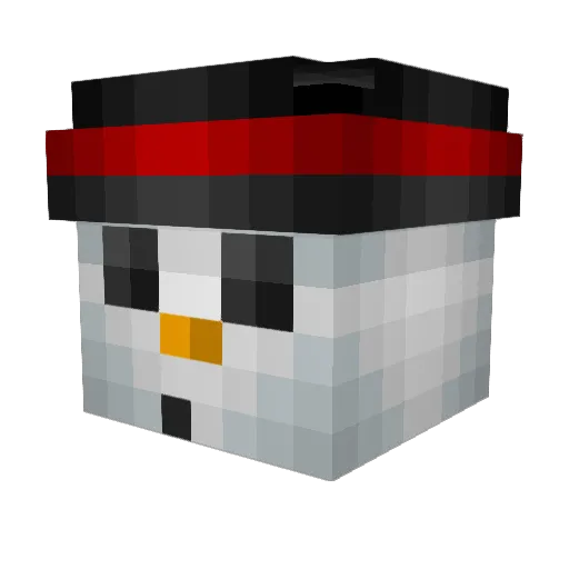 Tsjajkovski Minecraft avatar head, 3D render