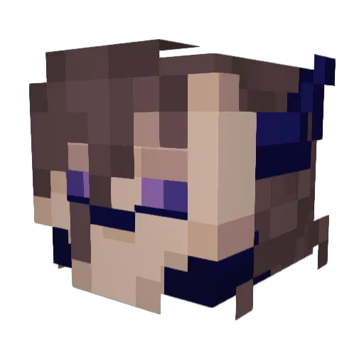 TskTskHello_ Minecraft avatar head, 3D render