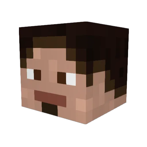 Tskxe Minecraft avatar head, 3D render