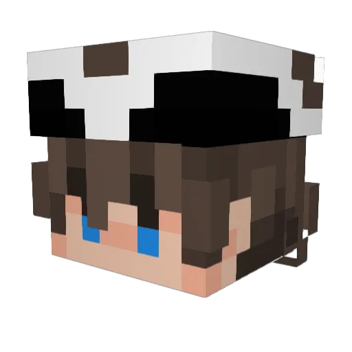 Tso5en Minecraft avatar head, 3D render