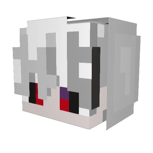 Tsoder Minecraft avatar head, 3D render