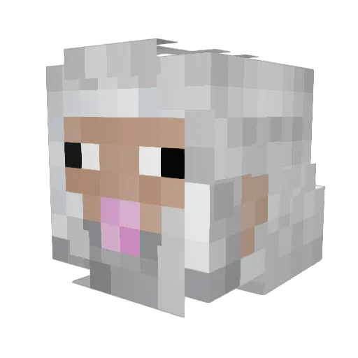 Tsongkhapa Minecraft avatar head, 3D render