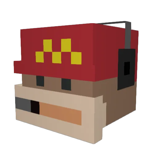 Tsonic43 Minecraft avatar head, 3D render