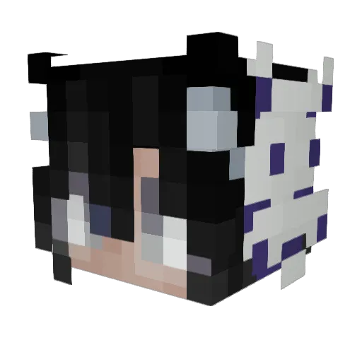 TsubakiFoxen Minecraft avatar head, 3D render