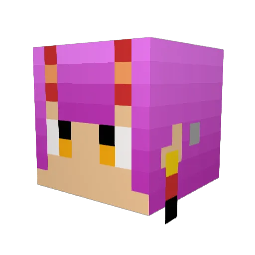 Tsubaki_yako Minecraft avatar head, 3D render