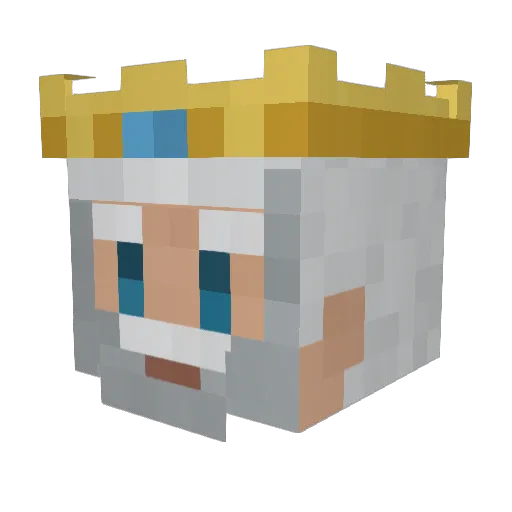 Tsuboemon Minecraft avatar head, 3D render
