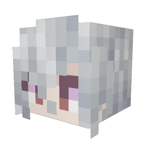 Tsubonari Minecraft avatar head, 3D render