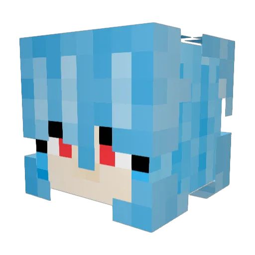Tsudzmi_ Minecraft avatar head, 3D render