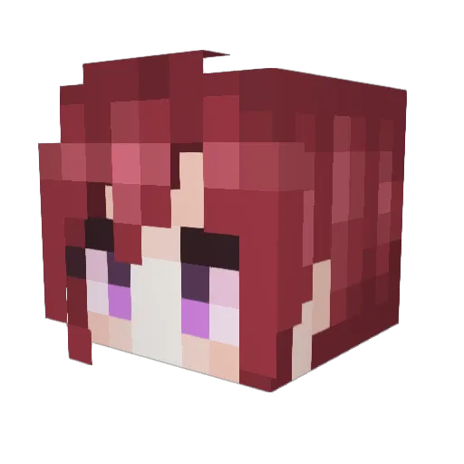 Tsugurin Minecraft avatar head, 3D render