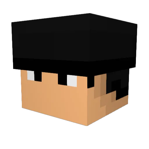 Tsuharta Minecraft avatar head, 3D render