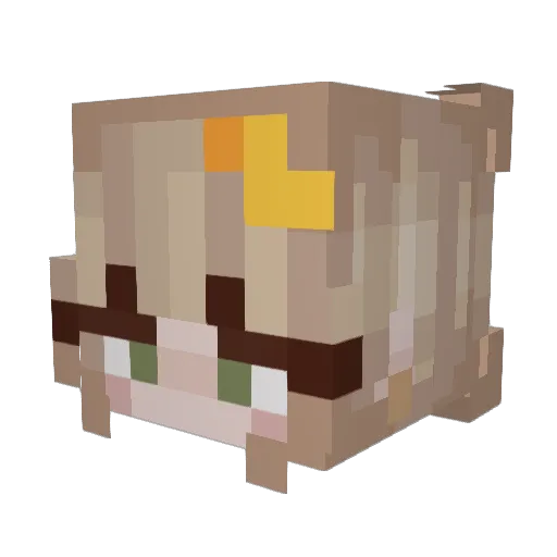 Tsuhl Minecraft avatar head, 3D render