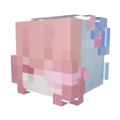 Tsuioka Minecraft avatar head, 3D render