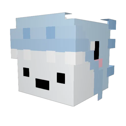 Tsujiin Minecraft avatar head, 3D render