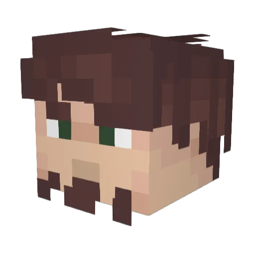TsukanovD Minecraft avatar head, 3D render
