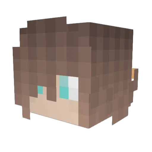 Tsukee Minecraft avatar head, 3D render