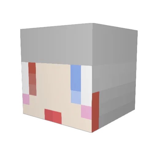 Tsuki3y4 Minecraft avatar head, 3D render
