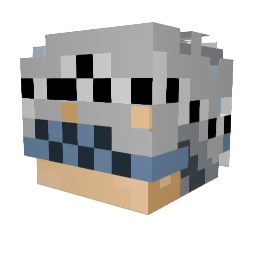 Tsuki790 Minecraft avatar head, 3D render