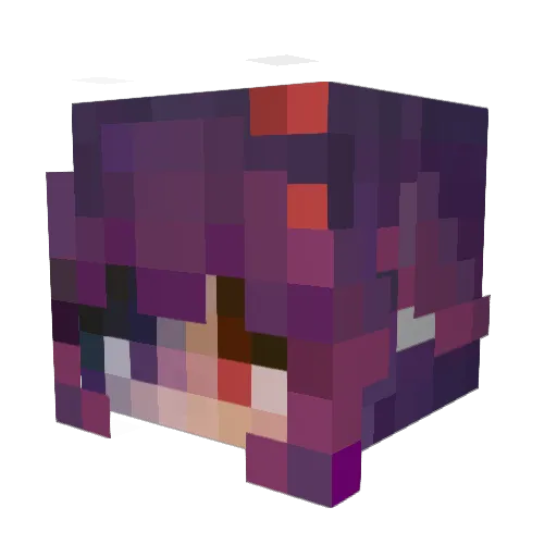 TsukiAce Minecraft avatar head, 3D render