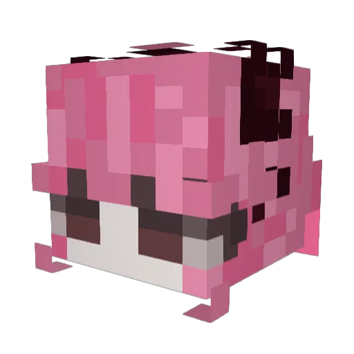 TsukiKitsunes Minecraft avatar head, 3D render