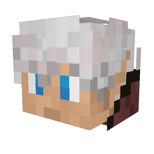 TsukiRotasu Minecraft avatar head, 3D render