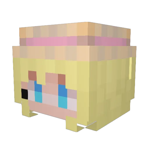 TsukiSushi Minecraft avatar head, 3D render