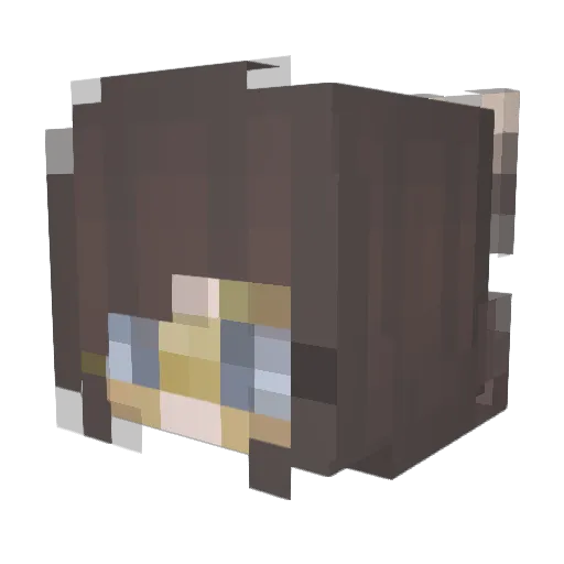 Tsukikr Minecraft avatar head, 3D render