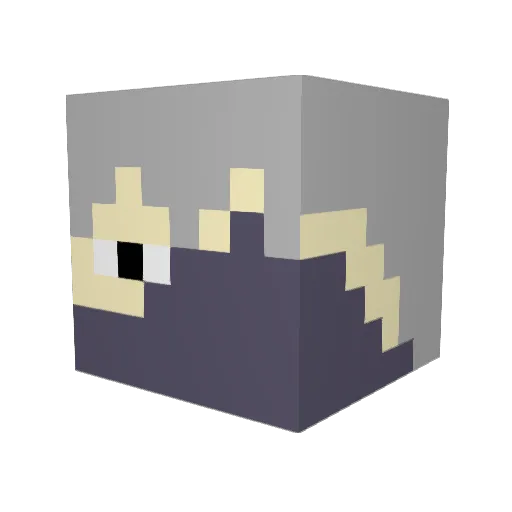 Tsukimi_S Minecraft avatar head, 3D render