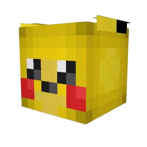 Tsukinai Minecraft avatar head, 3D render