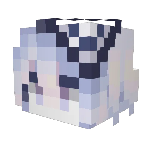 TsukishiroYuki Minecraft avatar head, 3D render