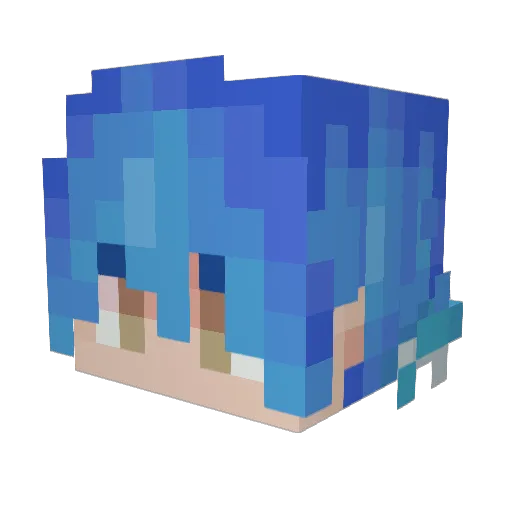 TsukiyamaLover Minecraft avatar head, 3D render