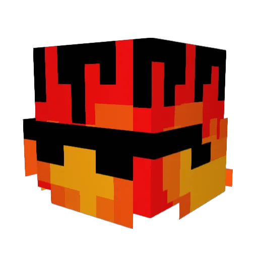 Tsukudsoleil Minecraft avatar head, 3D render
