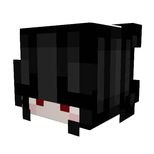 Tsukuyomiii Minecraft avatar head, 3D render