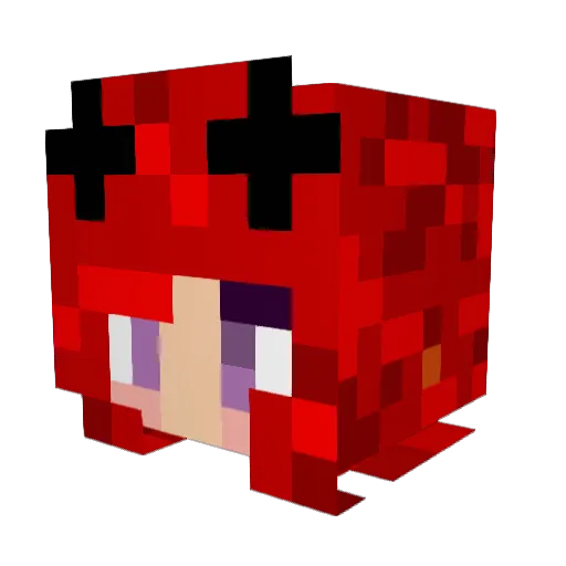 Tsumiki_ Minecraft avatar head, 3D render