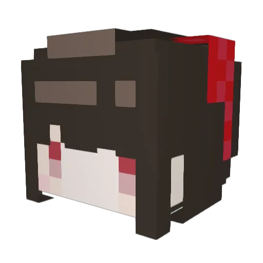 Tsumugi0722 Minecraft avatar head, 3D render
