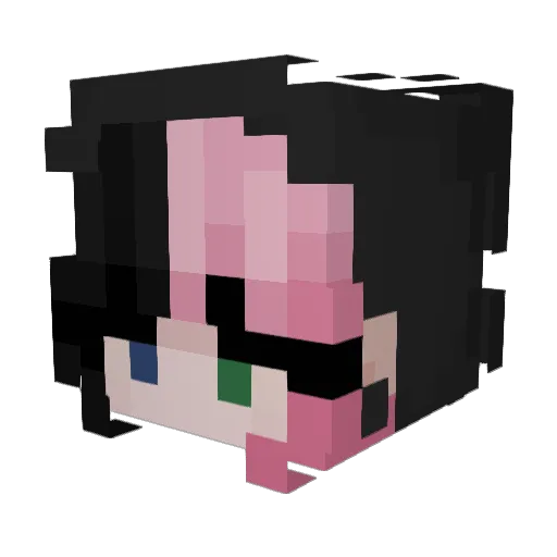 Tsumugi777 Minecraft avatar head, 3D render