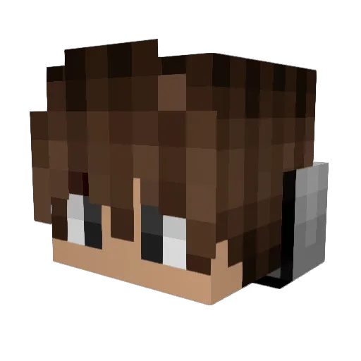 TsunAAAAAA Minecraft avatar head, 3D render