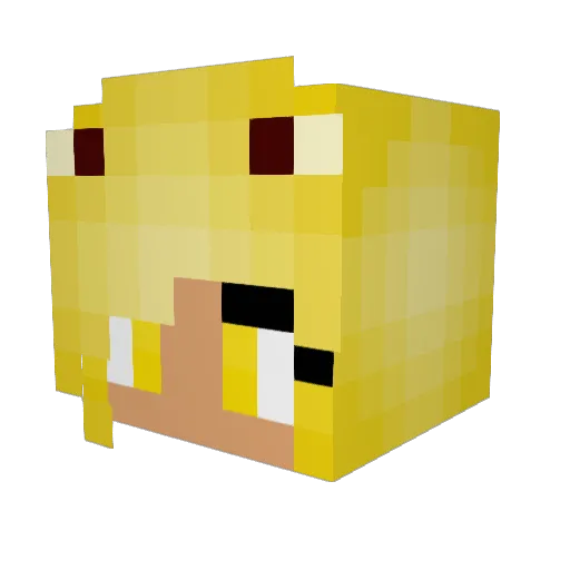 TsunaTheManokit Minecraft avatar head, 3D render