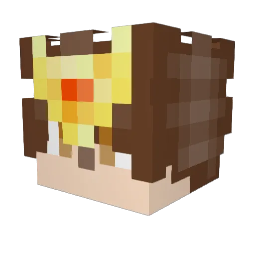 TsunaVG Minecraft avatar head, 3D render